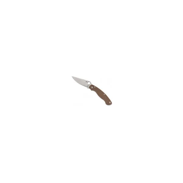 COUTEAU SPYDERCO MILITARY 2 MICARTA BRUN CRU-WEAR