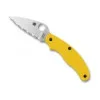 COUTEAU SPYDERCO UK PENKNIFE SALT JAUNE A DENTS