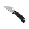 COUTEAU SPYDERCO MANBUG NOIR A DENTS