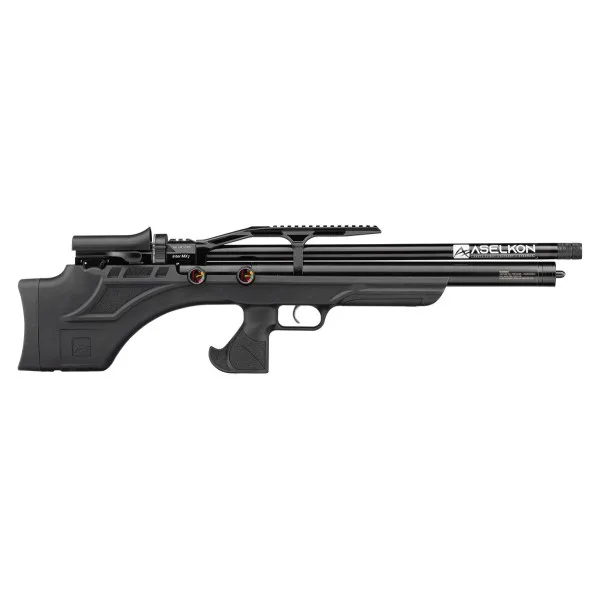 Carabine Aselkon MX7 PCP Régulateur 5.5mm 20J Jet Black | Deville Armory
