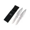 JEU 2 COUTEAUX LANCER THIRD 13CM TOUT INOX + ETUI | Deville Armory