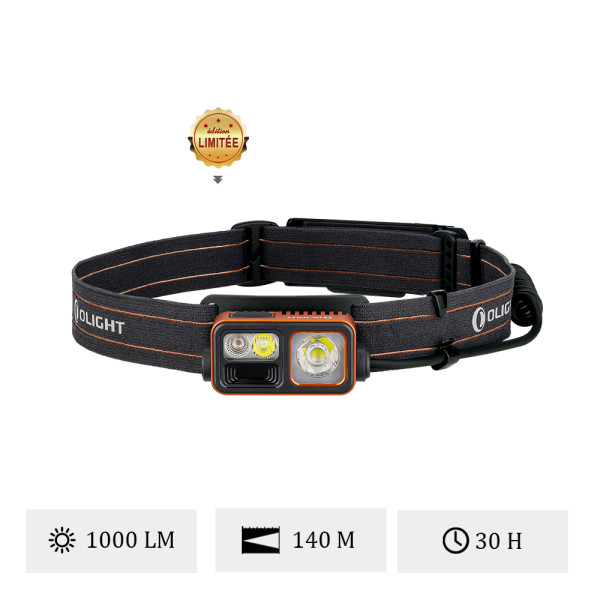 Olight Array 2S - Lampe Frontale LED Rechargeable 1000 Lumens