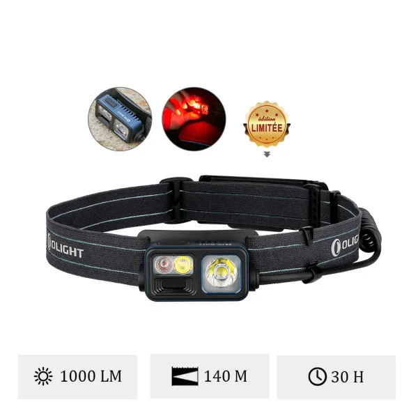 Olight Array 2S - Lampe Frontale LED Rechargeable 1000 Lumens