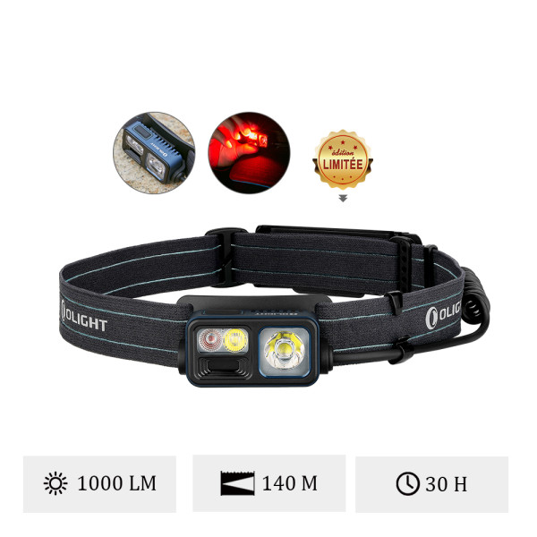 Olight Array 2S - Lampe Frontale LED Rechargeable 1000 Lumens