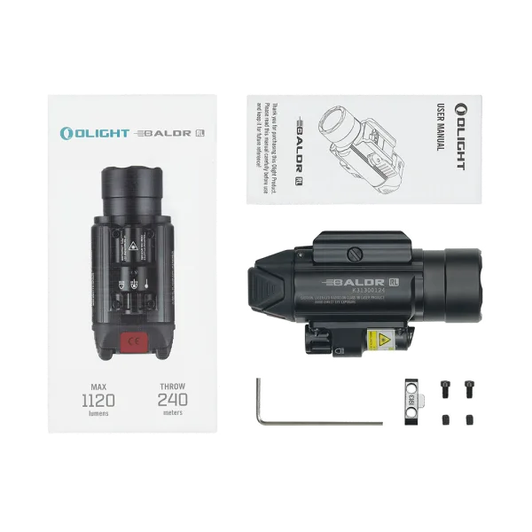 Olight Baldr RL - Lampe Tactique Laser Rouge 1120 Lumens