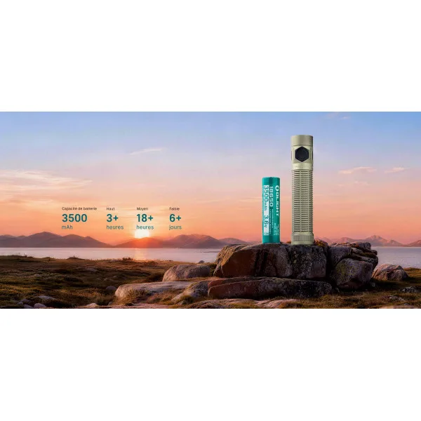 Olight Baton Ultra | Lampe Torche Haut de gamme Puissante 1800 lm USB-C Rechargeable