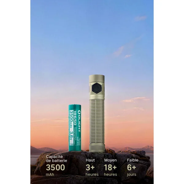 Olight Baton Ultra | Lampe Torche Haut de gamme Puissante 1800 lm USB-C Rechargeable