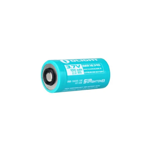 Olight Batterie IMR16340 rechargeable 550mAh pour S1R II Perun Mini Baton 3