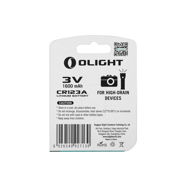 Olight Batterie CR123A Non-rechargeable