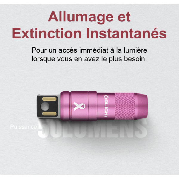 ?Vente de Charité?Olight iMini 2 Rose - Mini Lampe LED
