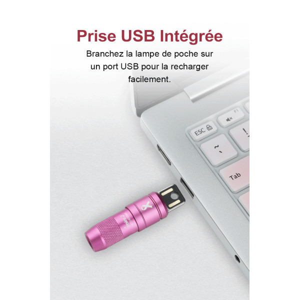 ?Vente de Charité?Olight iMini 2 Rose - Mini Lampe LED