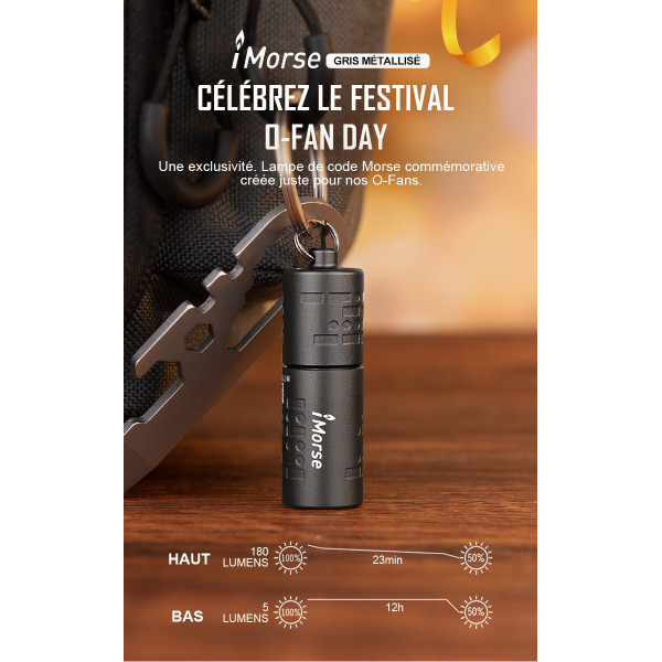 Olight iMorse | Lampe Porte-Clés Rechargeable 180 Lumens