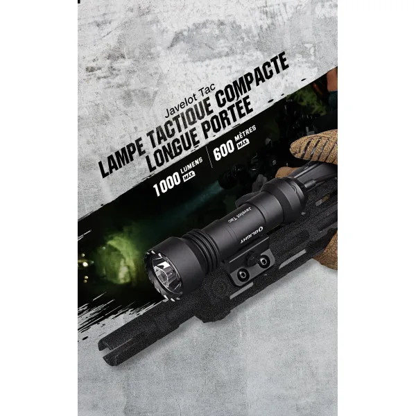 Olight Javelot Tac - Lampe Tactique à longue portée 600 mètres