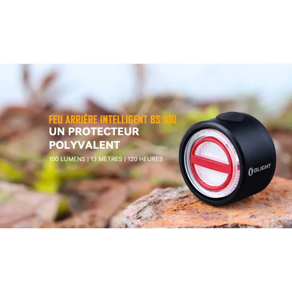 BS 100 | Feu arrière vélo rechargeable 100 lumens