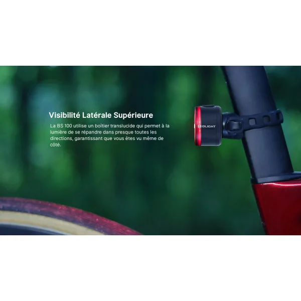 BS 100 | Feu arrière vélo rechargeable 100 lumens