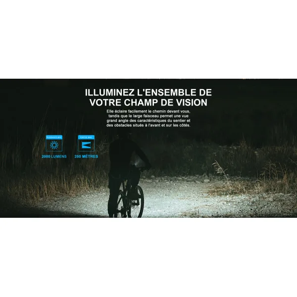 Olight Gotorch X - Lampe vélo puissante pour un vélo vtt