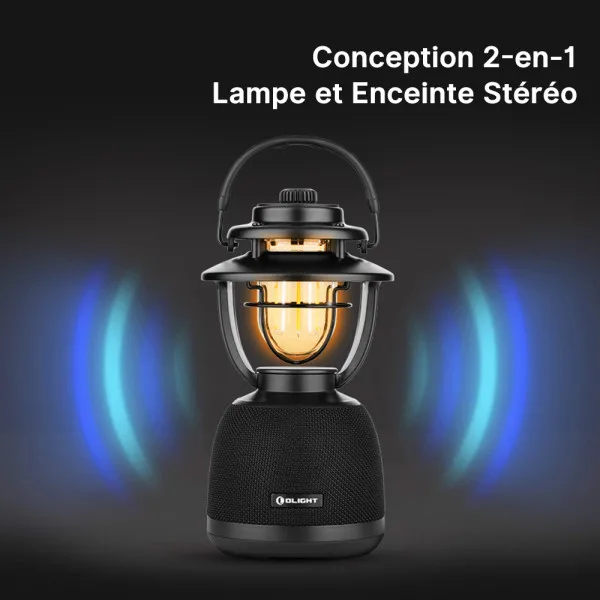 Olantern Music | Lampe camping avec chaîne Hi-Fi 2-en-1