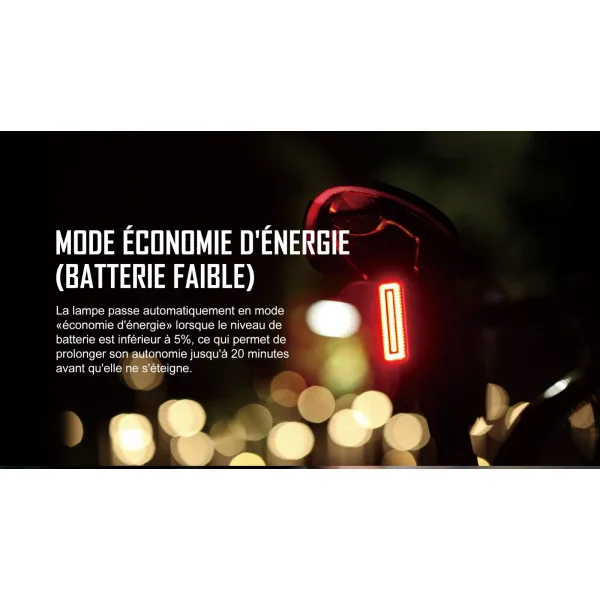 Olight RN 100 TL - Feu Arrière Vélo Intelligent 100 Lumens