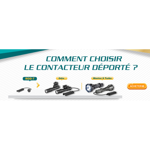 Olight ROD-7 | Switch déporté de Warrior X Turbo Odin Javelot Turbo