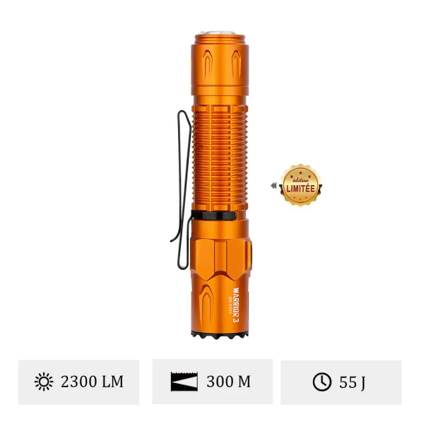 Olight Warrior 3S | Lampe Tactique Stroboscopique Puissante
