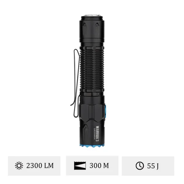 Olight Warrior 3S | Lampe Tactique Stroboscopique Puissante
