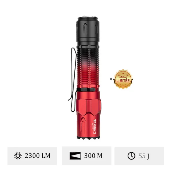 Olight Warrior 3S | Lampe Tactique Stroboscopique Puissante