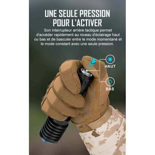 Warrior X 3 kit | lampe tactique rechargeable 2500 lumens