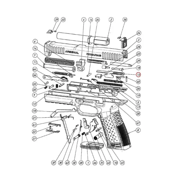 Arsenal Firearms Extracteur STRIKE ONE Cal. .40 S&W