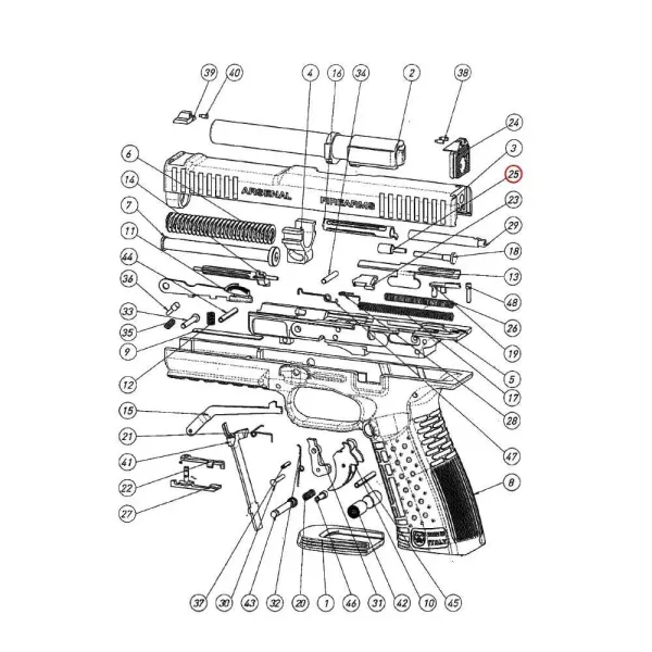 ARSENAL Firearms Extractor Spring Guide Rod