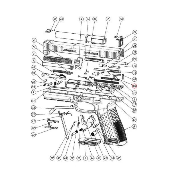 ARSENAL Firearms Extractor Spring