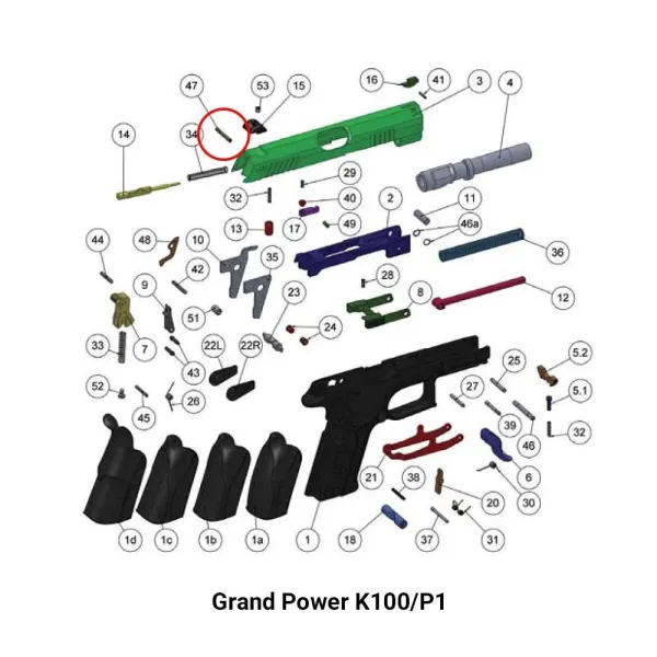 Arsenal Firearms Grand Power Safety Pin pour Percuteur pour K100