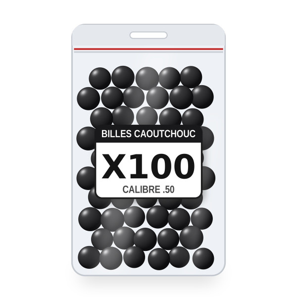 Billes caoutchouc cal. 50 RB PRAC-series T4E - sachet de 100