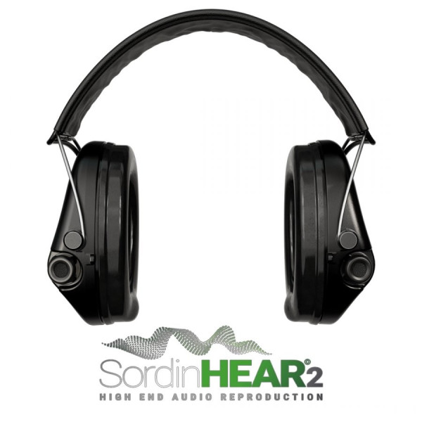 Casque anti-bruit électronique Sordin Supreme Pro-X – couleur Vert OD, serre-tête cuir