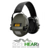 Casque anti-bruit électronique Sordin Supreme Pro-X – couleur Vert OD, serre-tête cuir
