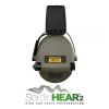 Casque anti-bruit électronique Sordin Supreme Pro-X – couleur Vert OD, serre-tête cuir