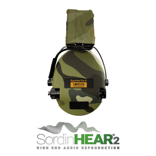 Casque anti-bruit électronique Sordin Supreme Pro-X LED gel – finition Full Camo