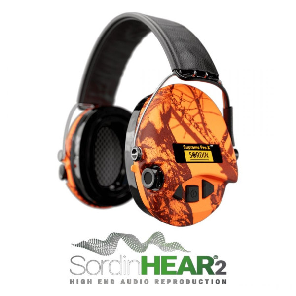 Casque anti-bruit électronique Sordin Supreme Pro-X LED gel – finition Blaze