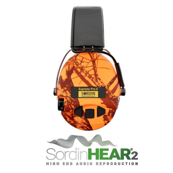 Casque anti-bruit électronique Sordin Supreme Pro-X LED gel – finition Blaze