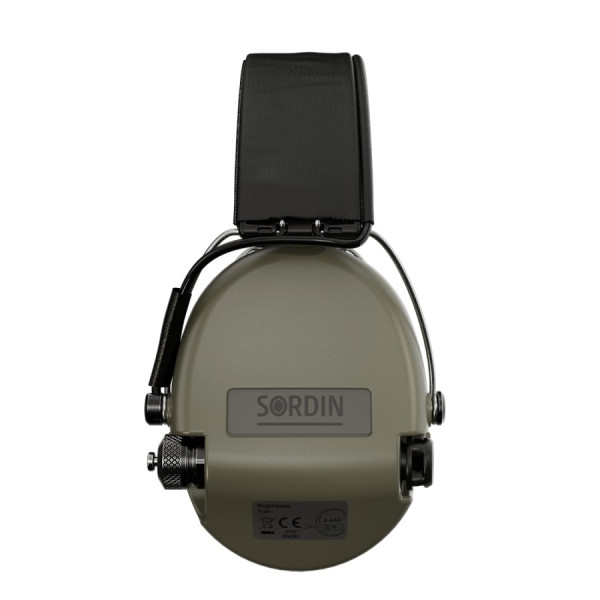 Casque anti-bruit électronique Sordin Supreme Pro avec coussinets gel – vert OD