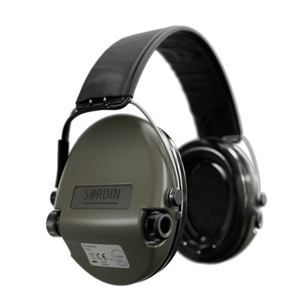 Casque anti-bruit électronique Sordin Supreme Pro avec coussinets gel – vert OD