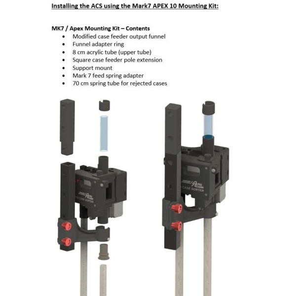 Trieur automatique de douilles DAA (ACS), kit de montage seul – kit de montage Mark 7 Apex 10