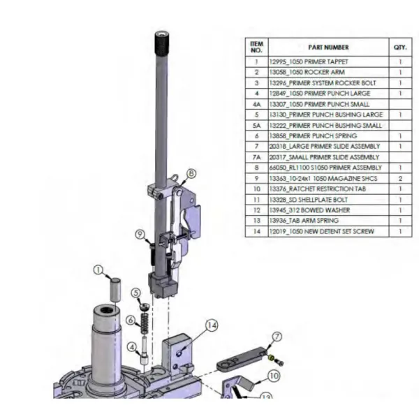 Dillon 66050 Prime Arm Cam Assembly for Super 1050 / RL1100
