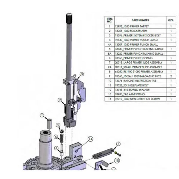 Dillon 66050 Prime Arm Cam Assembly for Super 1050 / RL1100