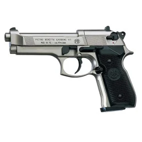 Pistolet CO2 Beretta M92FS nickelé cal. 4,5 mm  Chez DEVILLE ARMORY. Votre armurerie en ligne.