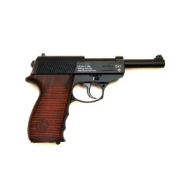 Pistolet Co2 culasse fixe BORNER C41 P38 cal. 4.5mm BB's  Chez DEVILLE ARMORY. Votre armurerie en ligne.