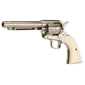 Revolver CO2 Colt Simple Action Army 45 nickelé BB's cal. 4,5 mm  Chez DEVILLE ARMORY. Votre armurerie en ligne.