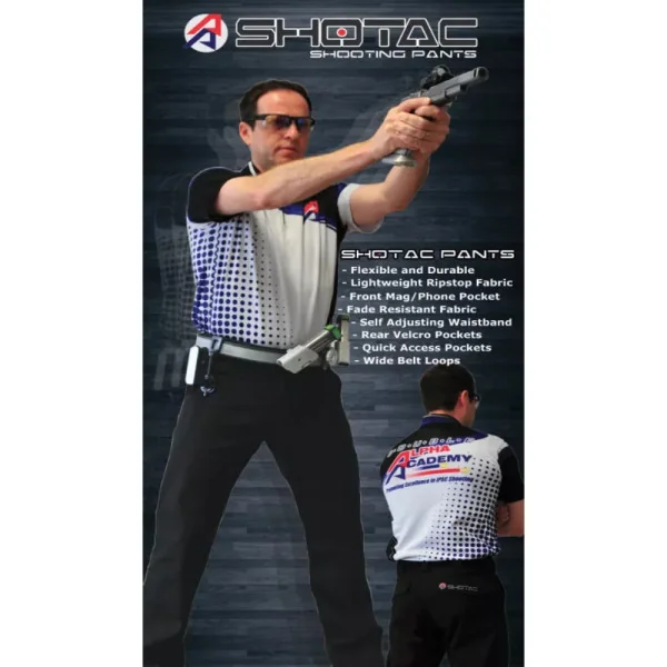 Shotac Shooting Pants, Color: Noir, size: Grand - W34"-36" L34"