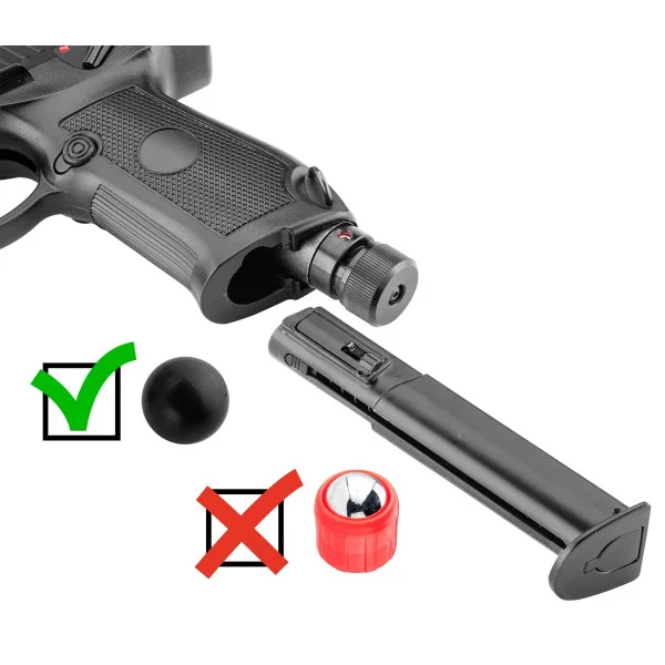 Pistolet Concorde Defender CO2 cal. 50 à balles caoutchouc