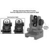 UTG Cran de mire Flip Up - AR15 - AR10