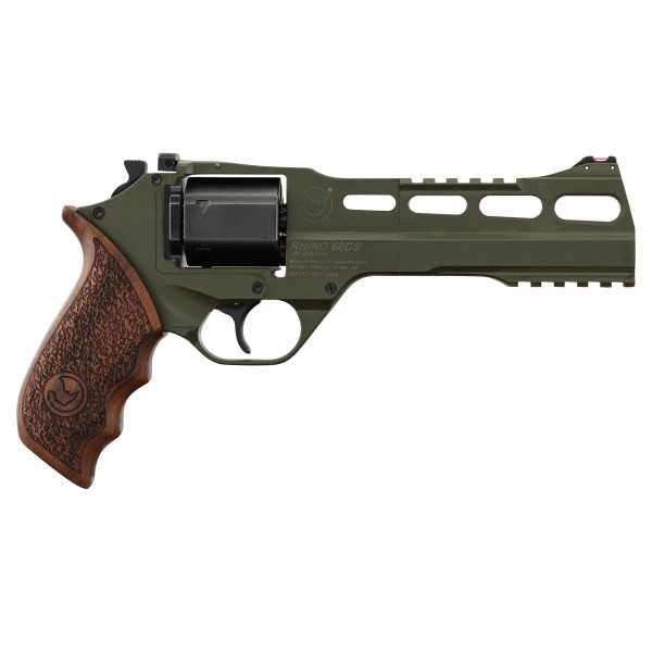 Revolver Chiappa Rhino 60 DS 6'' 357 Mag OD Green  Chez DEVILLE ARMORY. Votre armurerie en ligne.